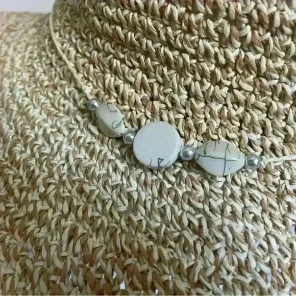 Bohemian Seagrass Straw  Floppy Sun Hat‎ - Picture 2 of 5